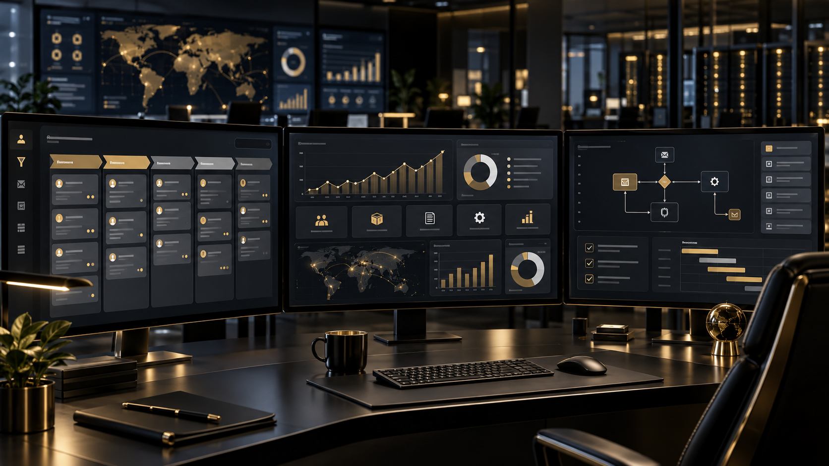 Lead management CRM visual workflow