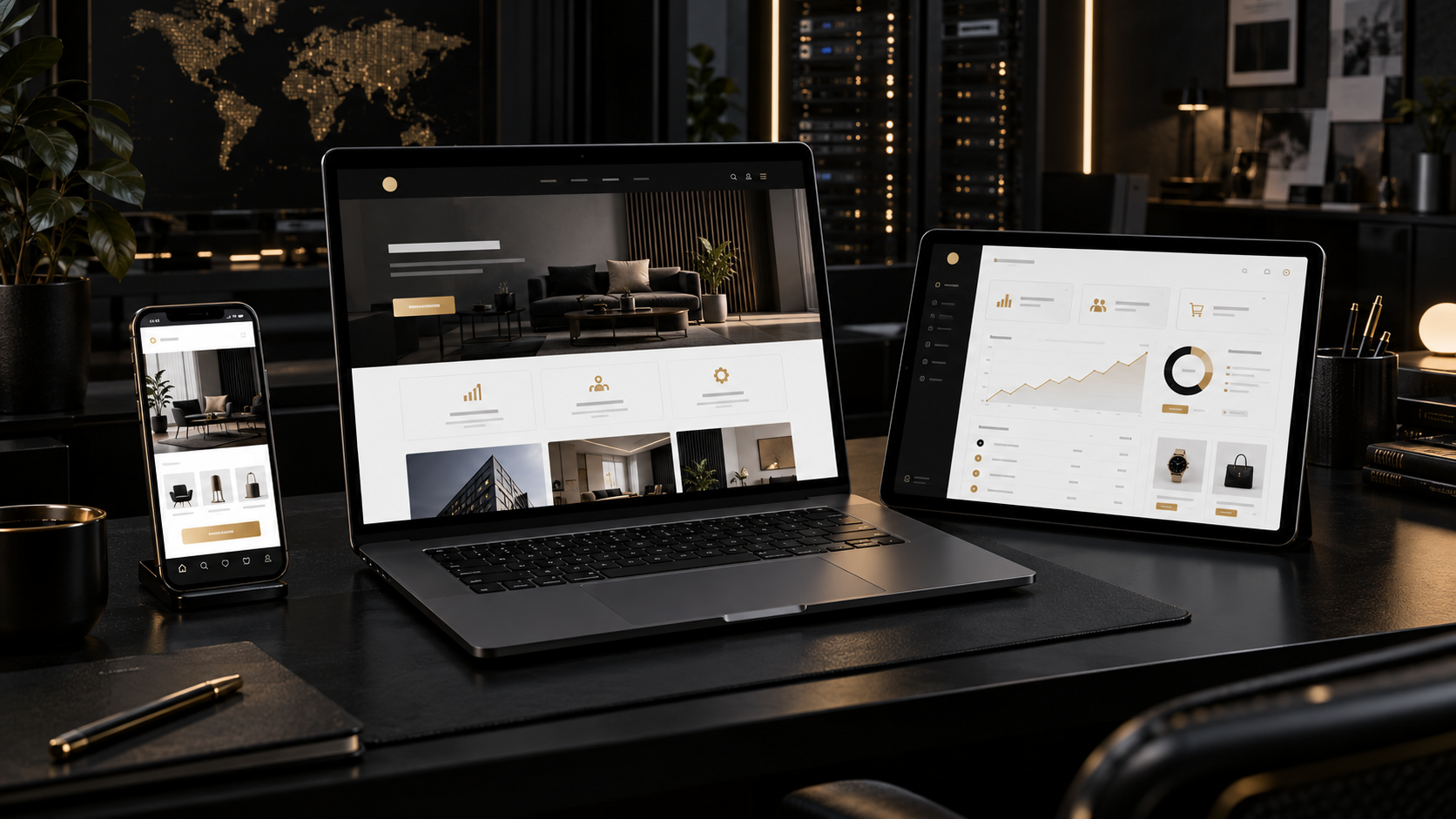 Responsive website development preview